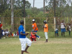 Baseball game at Wasio Primary School